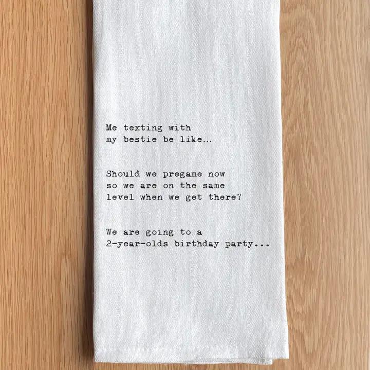 Text Printed Kitchen Towel