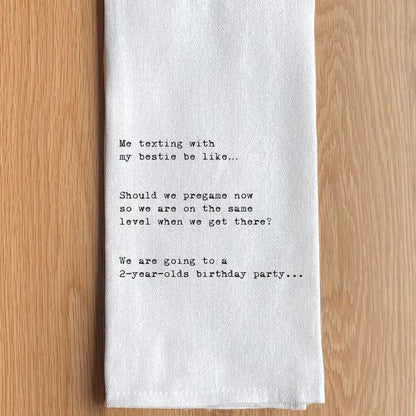 Text Printed Kitchen Towel