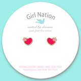 Valentine's Hearts and Flowers Cutie Stud Earrings