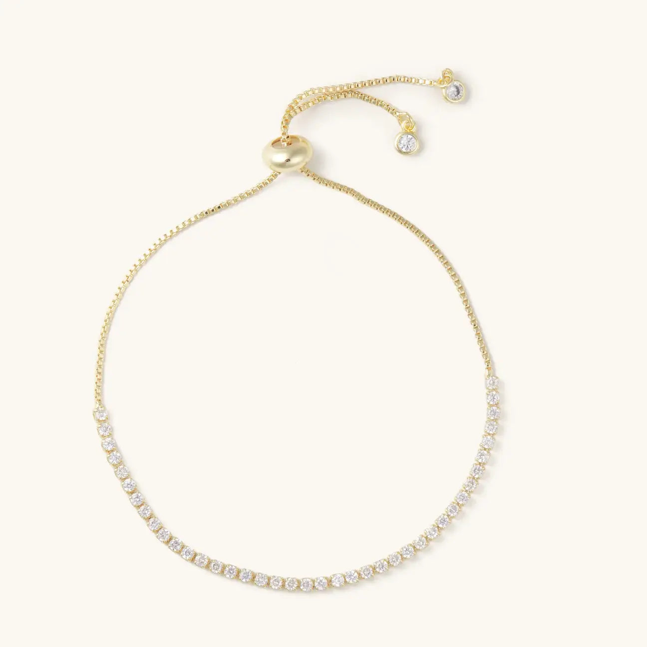 Diamond Chain Gold Slider Bracelet