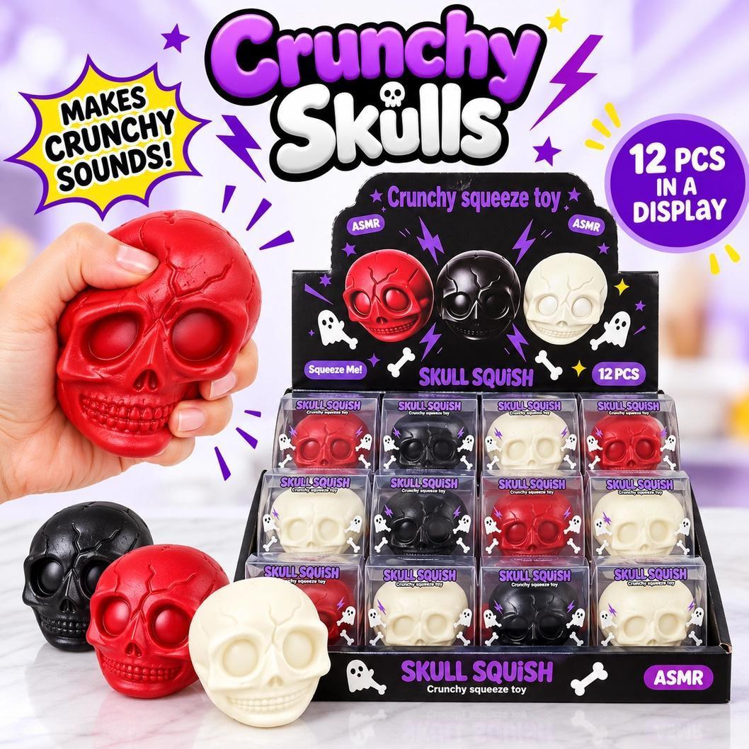Crunchy Skulls ASMR Squishy (Crunchy Squeeze Toy)