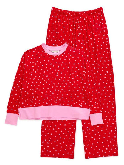 Mini Hearts Ultra-Soft Jersey Knit PJ Set