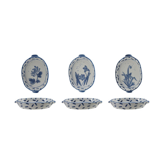 Hand-Painted Stoneware Baker