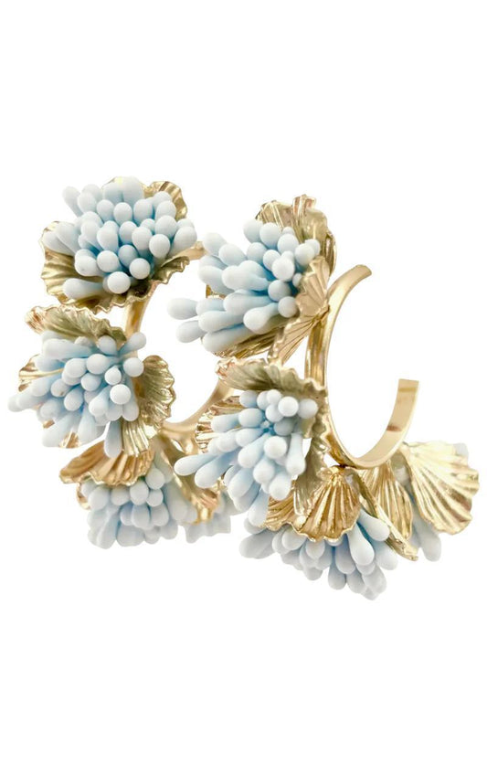 Maxine Floral Hoop Earring