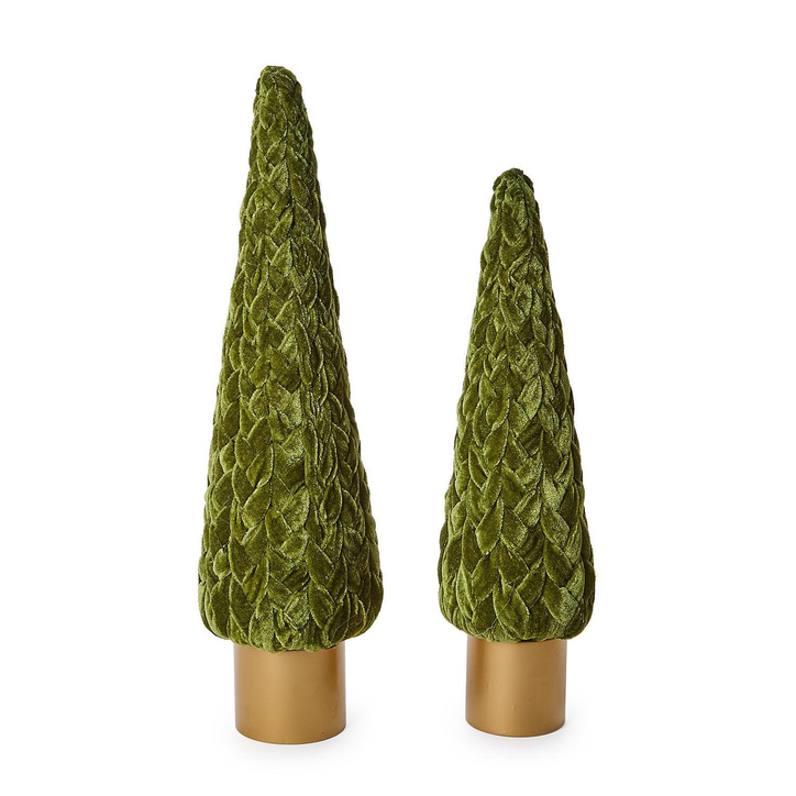 Braided Velvet Ribbon Trees with Wooden Base