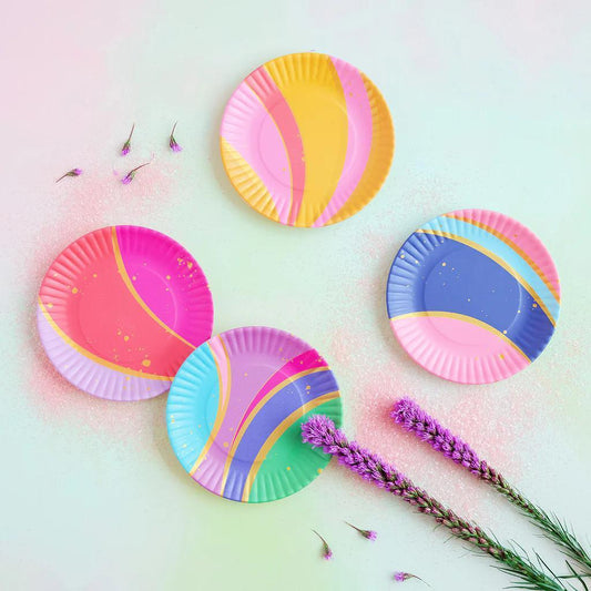 Color Couture Stripe Plate Set - Small