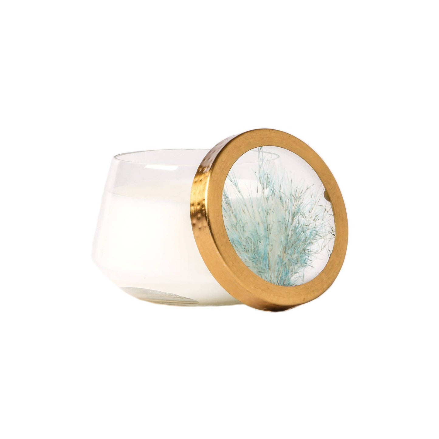 Beach Daisy Accent Pressed Flower Candle