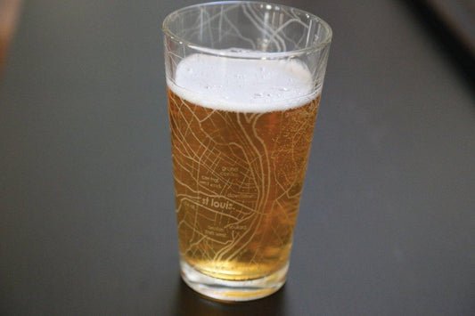 Hometown Map Pint Glass