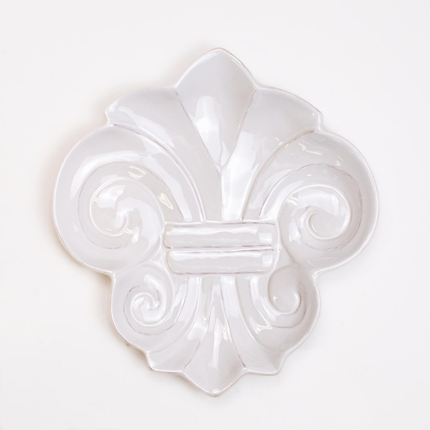Embossed Fleur de Lis Plate