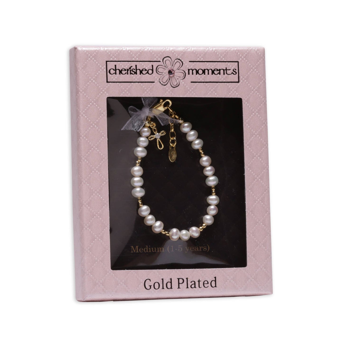 Girls 14K Gold-Plated Pearl Baby Bracelet Children's Jewelry