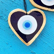 Valentines Day Decor, Evil Eye Heart Wall Hanging