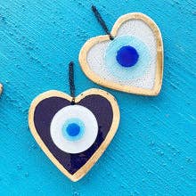 Valentines Day Decor, Evil Eye Heart Wall Hanging