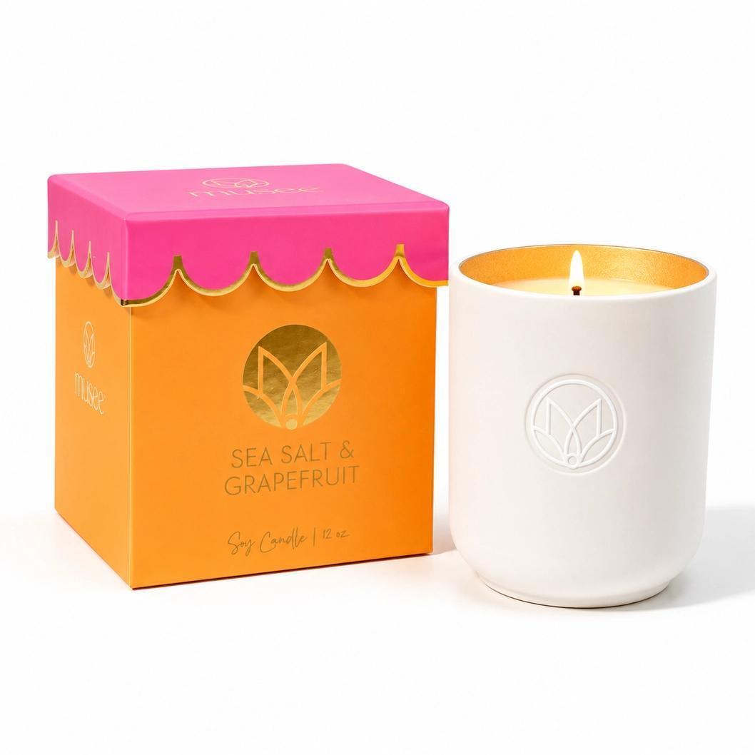 Scalloped Soy Candle