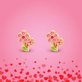Little Pink Flower Cutie Stud Earrings