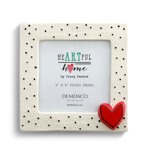 Small Dots with Heart Frame