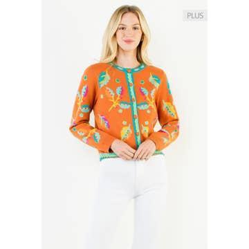 Collarless Long Sleeve Button Top