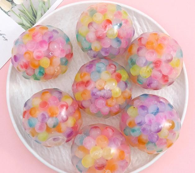 Colorful Marble Beaded Squeeze Ball