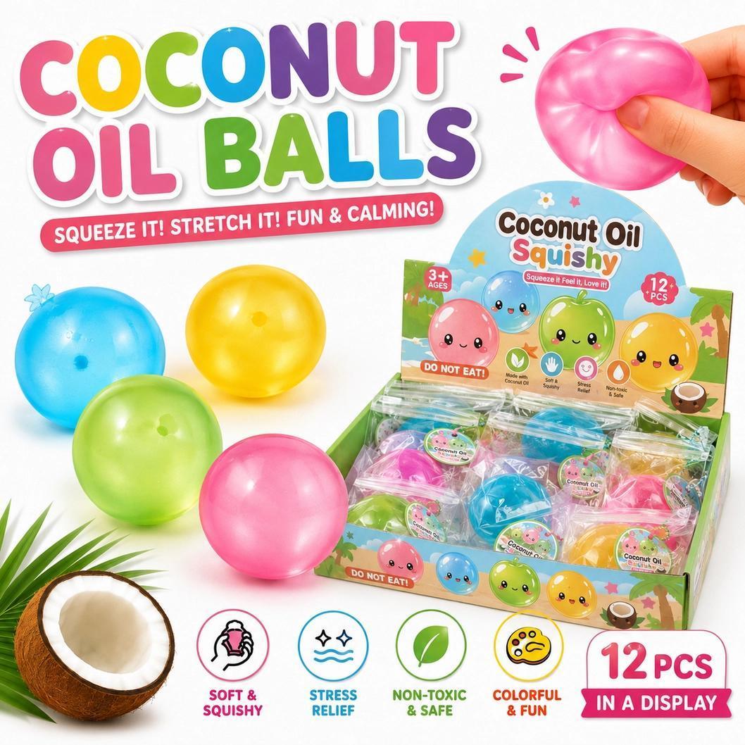Colorful Coconut Oil Squeeze Ball
