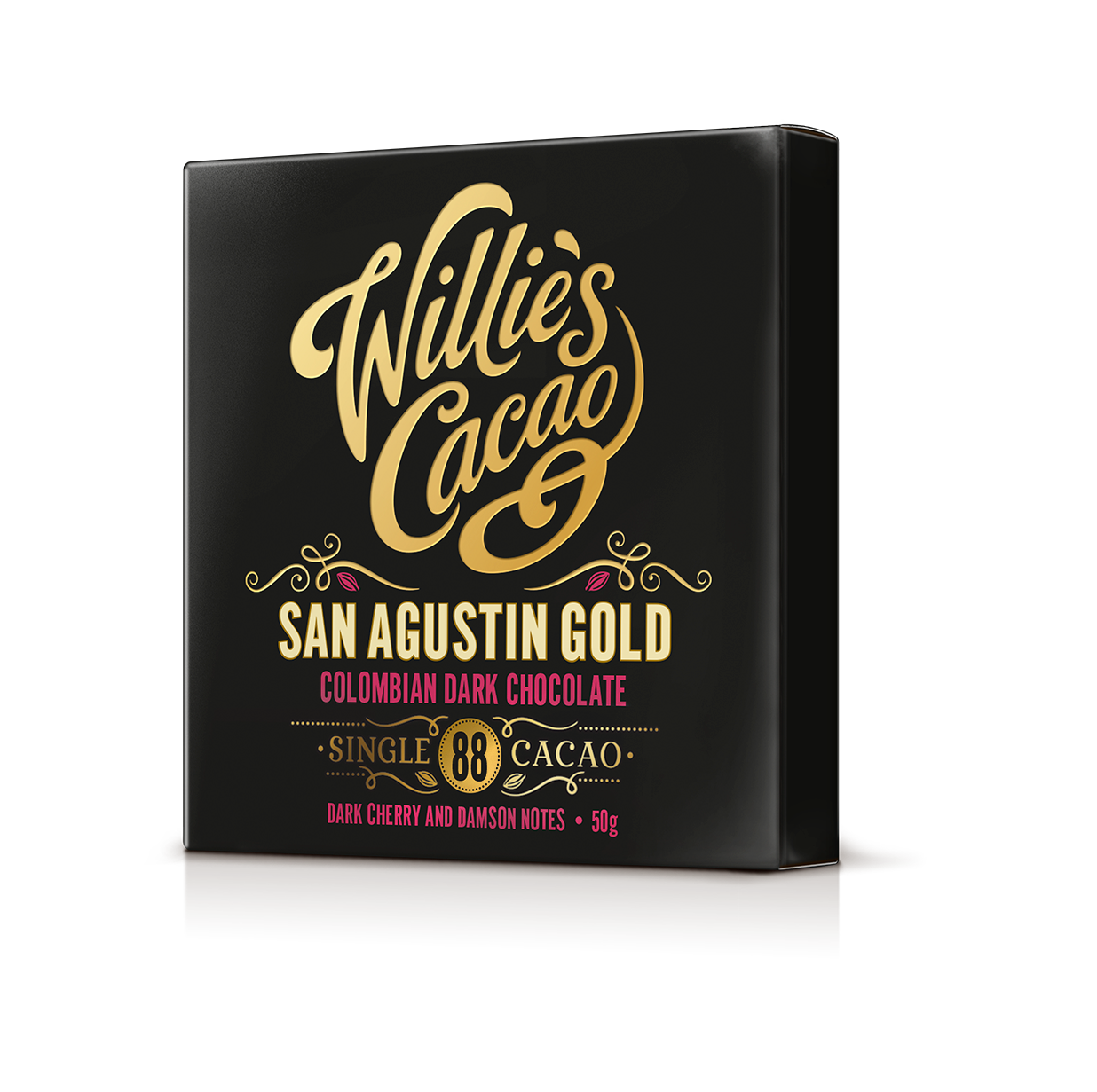 San Augustin 88% dark chocolate. Red fruit notes. Vegan. 50g