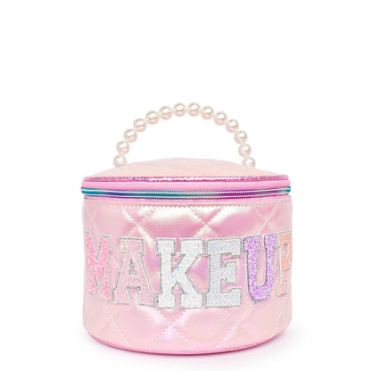 'Makeup' Metallic Quilted Glam Bag