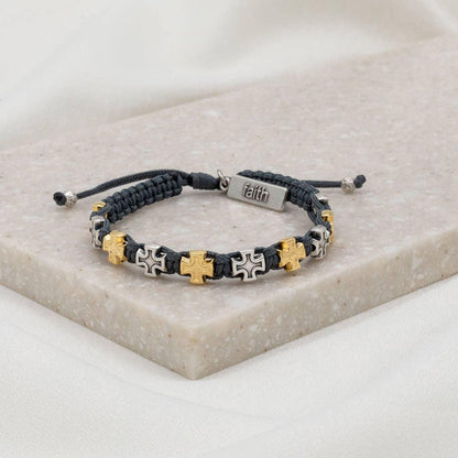 Faith Blessing Bracelet with Cross Medals
