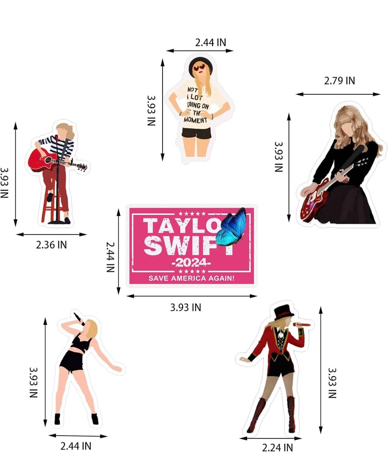 Super cute Taylor Swift car air fresheners pack of 6