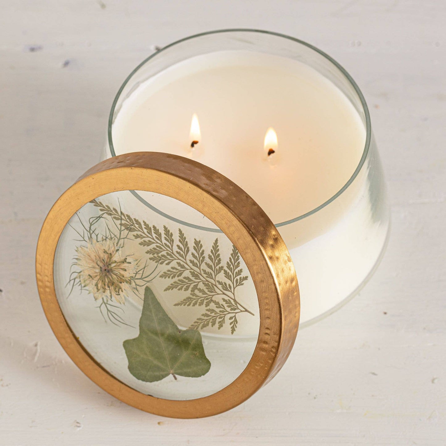 Forest Large Pressed Floral Candle