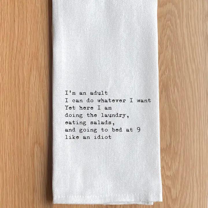 Text Printed Kitchen Towel