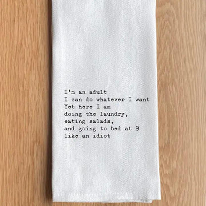Text Printed Kitchen Towel