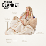 Camel TS Luxe Faux Fur Blanket