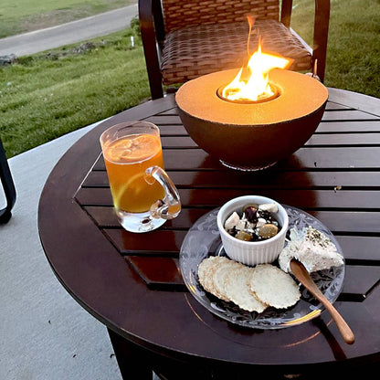 Concrete Semi-Round Fire Pit