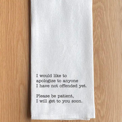 Text Printed Kitchen Towel