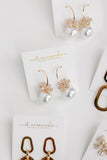 Snowflake Sparkler Holiday Statement Hoop Earrings