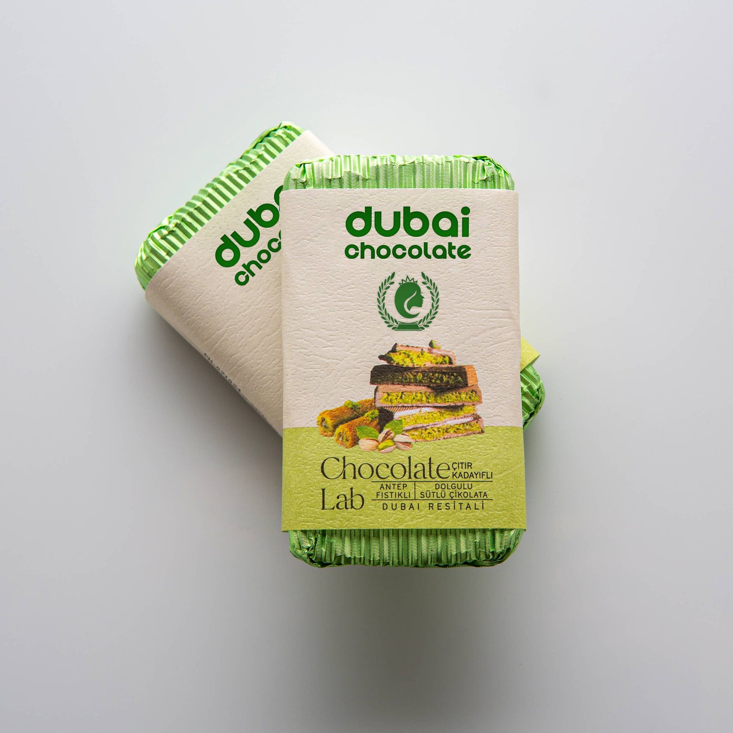 Famous Dubai Chocolate Bar, Premium Pistachio,  3.35 oz