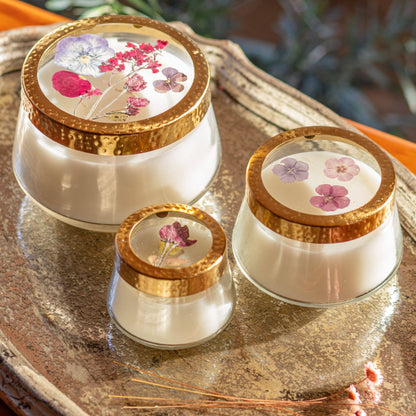 Wild Plum + Cannabis Petite Pressed Flower Candle