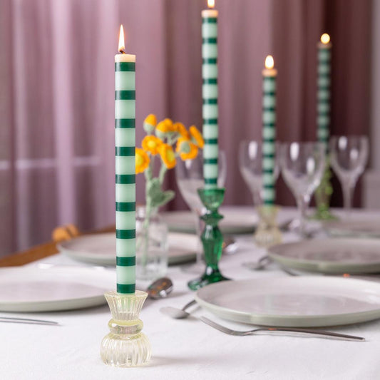 Striped Dinner Candle