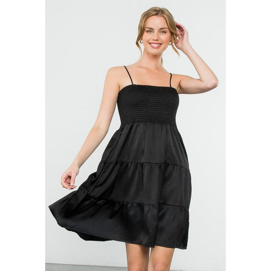 Smocked Tiered Midi Dress