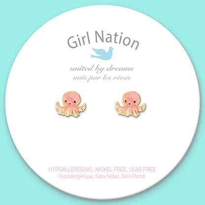 Obedient Octopus Cutie Stud Earrings