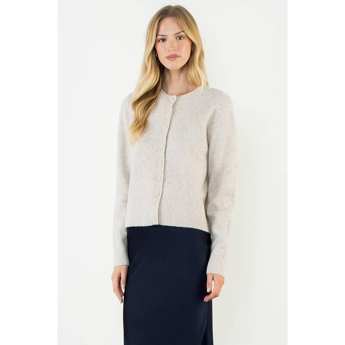 Round Button Cardigan