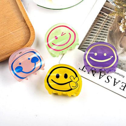 SMILING FACE CUTE HAIR CLIPS LARGE FOR GIRLS_CWAHA0280