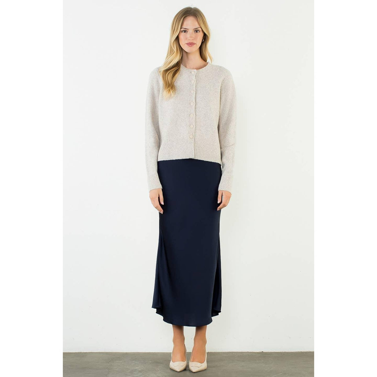 Round Button Cardigan