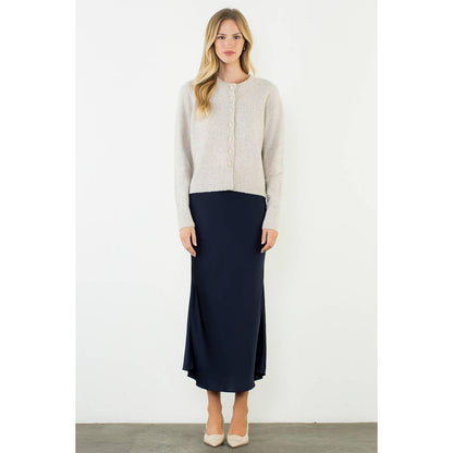 Round Button Cardigan