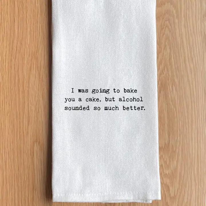 Text Printed Kitchen Towel