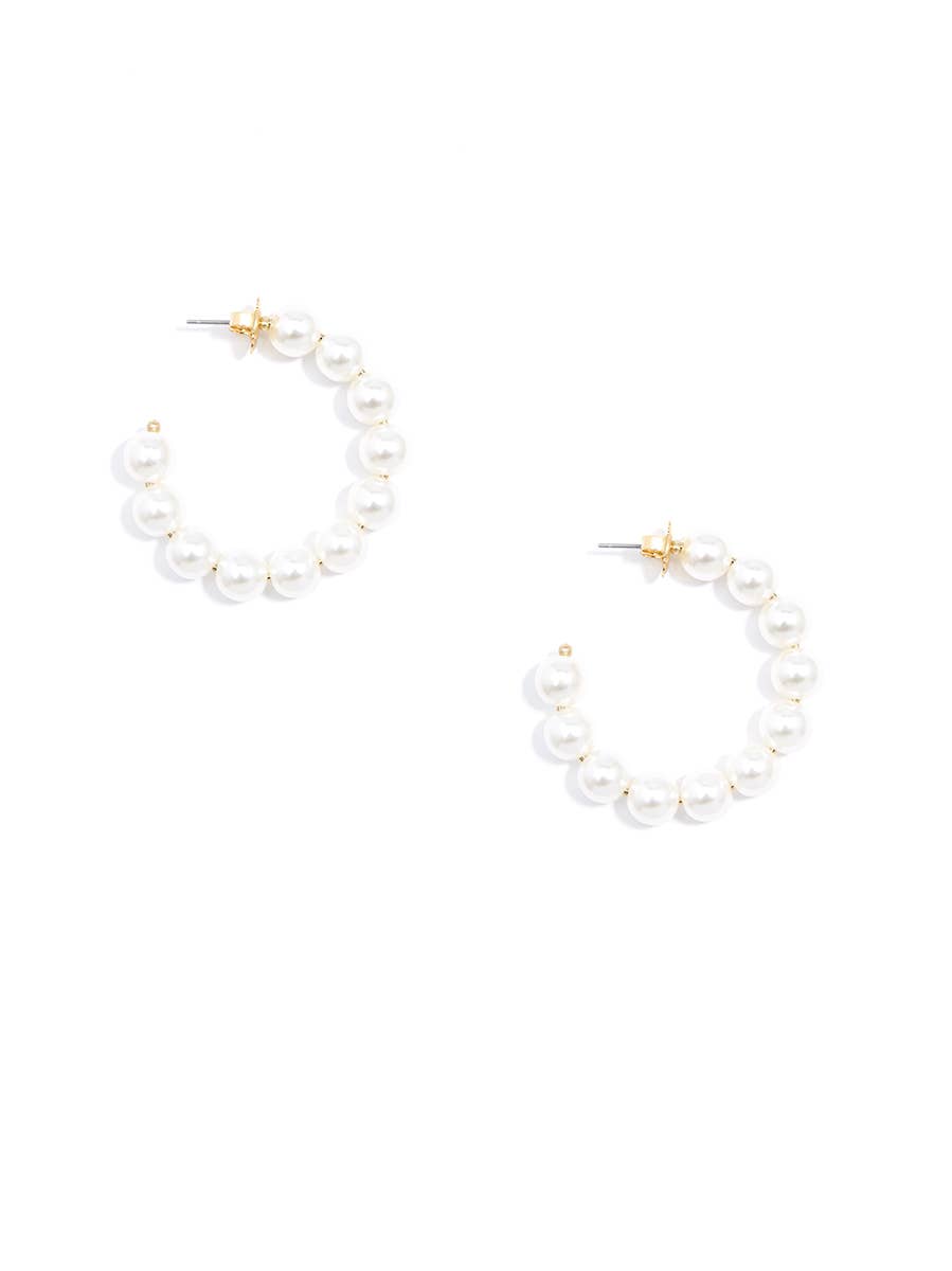 The Classic Pearl Hoop Earrings