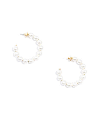 The Classic Pearl Hoop Earrings