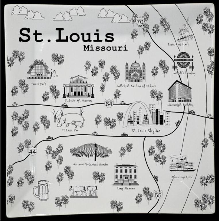 STL SQUARE MAP PLATE