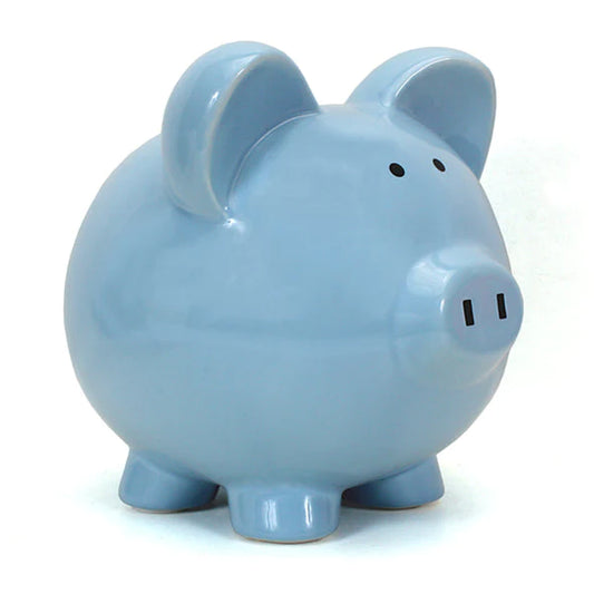 Large Piggy Bank Blue