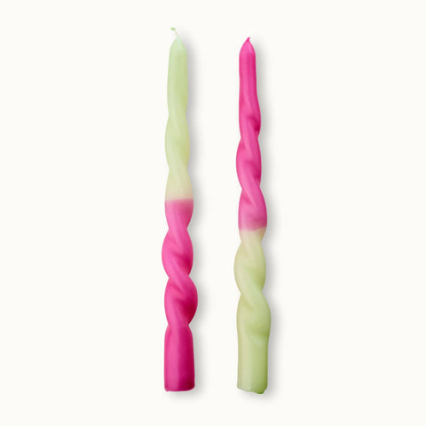 Dip Dye Candle Twisted Rose Garden
