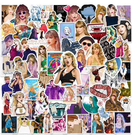 Taylor swift vinyl waterproof stickers pack of 25