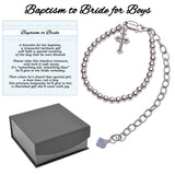 Boy's Baptism to Bride™ Sterling Silver Cross Bracelet Gift
